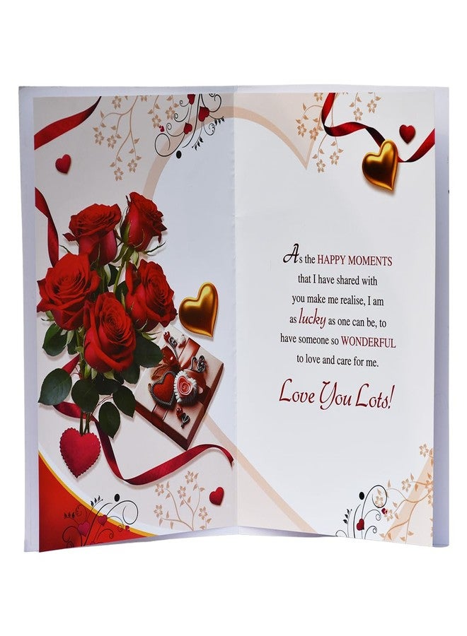 Saugat Traders Valentine Love Gift for Girlfriend Love Greeting Card with Red Rose Flower Red Heart Shape Soft Toy - Birthday - Anniversary - Image 3